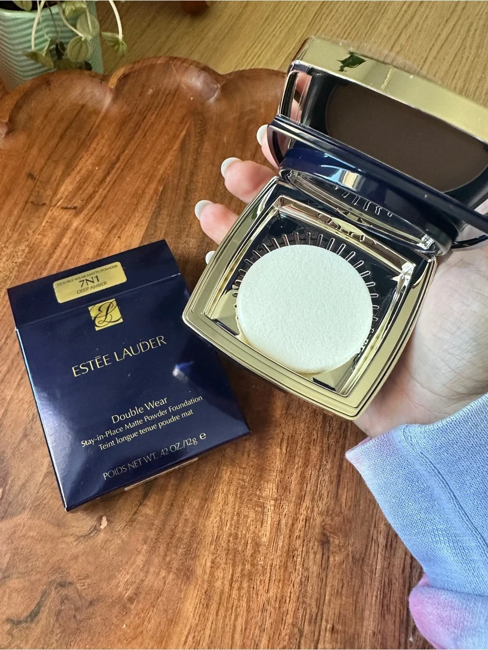 Estee Lauder Double Wear Matte Powder Foundation - Deep Amber (7N1)